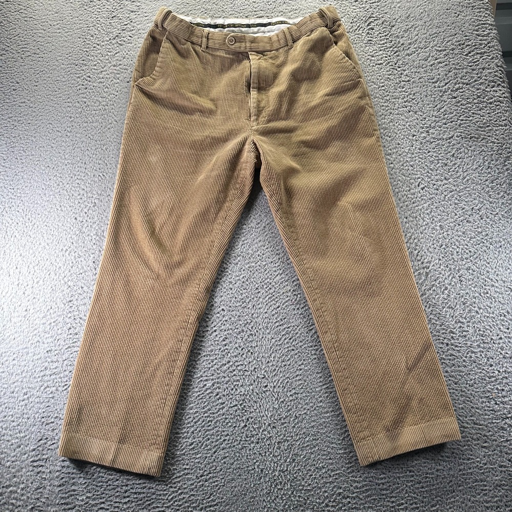 Peter Christian Pant‎ Men's 38x30 Brown Corduroy Dress Straight Formal Business
